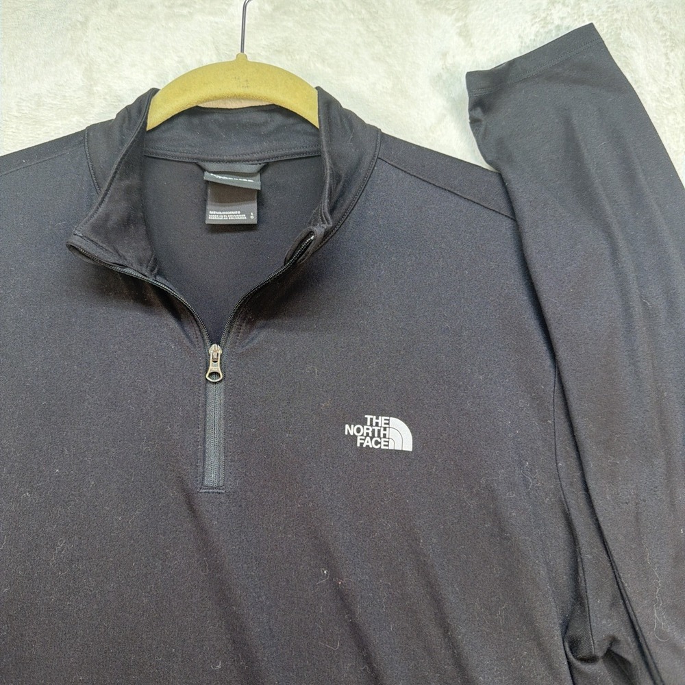 The North Face Quarter Zip Pullover Black Performance Shirt Men L